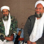 Bin Laden (left) and Zawahiri