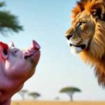 Pig and lion
