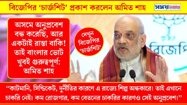 অসমে অনুপ্রবেশ বন্ধ করেছি, আর একটাই রাস্তা বাকি! তাই বাংলার ভোট খুবই গুরুত্বপূর্ণ: অমিত শাহ